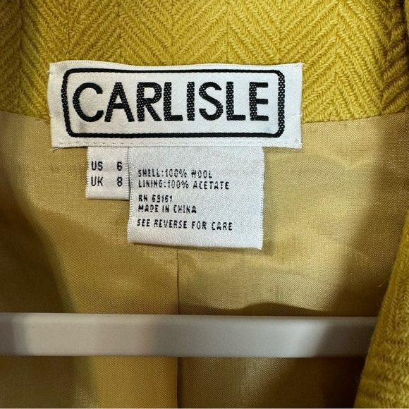 Carlisle Women Tweed Herringbone Button Up Lined Wool Jacket - Picture 2 of 4